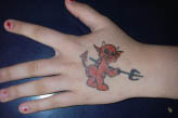 devil hand tattoo